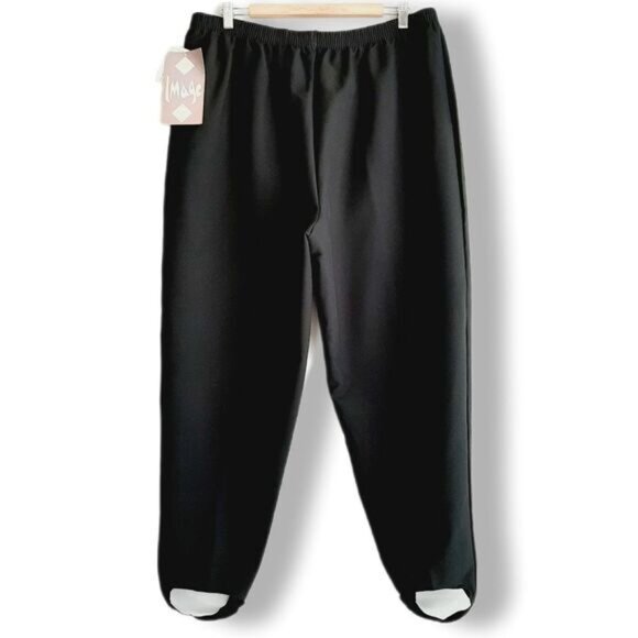 IMAGE | Stirrup High Waist Pull-on Dress Pants Black Sz 16 | Eur 44 - Picture 2 of 8